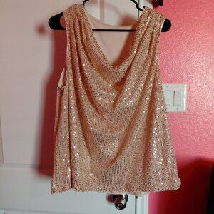 Rose Gold Sequins Top Sz 2XL